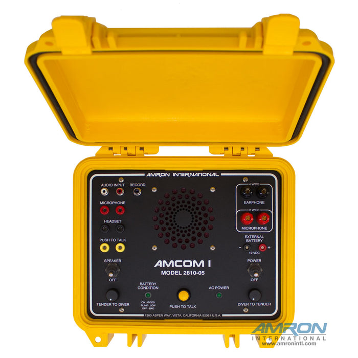 Amcom I Series 1-Diver Communicator Rechargeable Battery w/USA North American Power (AMR 2810-05 / 180-2001-01) Cord Option