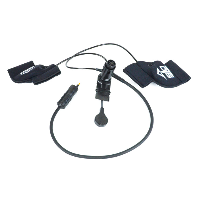 OTS Full Face Mask HI-USE Comm Assembly. Includes Hot Mic, Dual Earphones, PTT Control. For Hardwire or Wireless use.