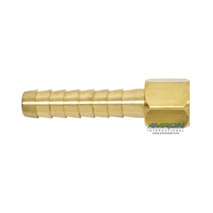 Long Barb Hose Fitting, 1/2" Long-#8 JIC