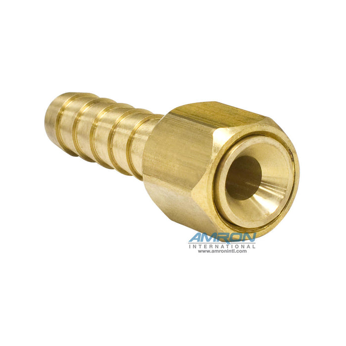 Long Barb Hose Fitting, 1/2" Long-#8 JIC