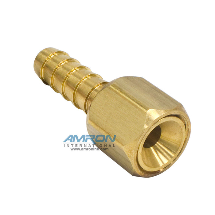 Long Barb Hose Fitting, 1/2" Long-#10 JIC