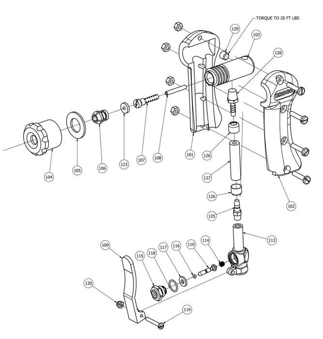 Torch Head & Cable Assembly, BR 22