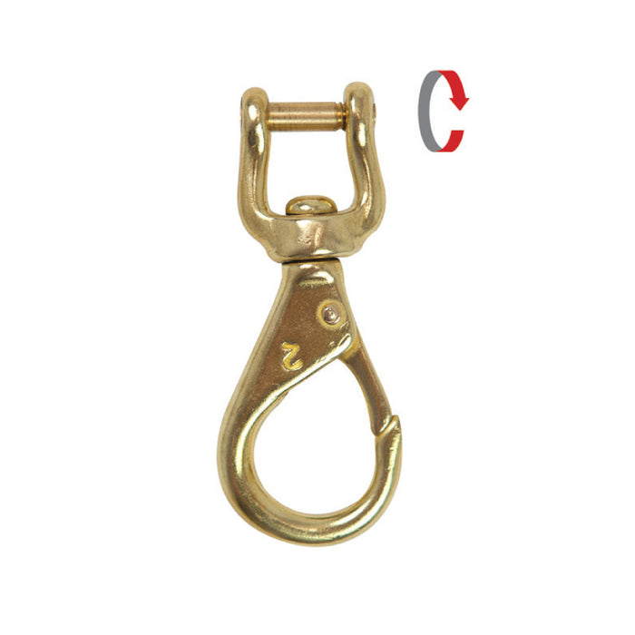 #2 Brass Shackle Snap Hook- XS HL929