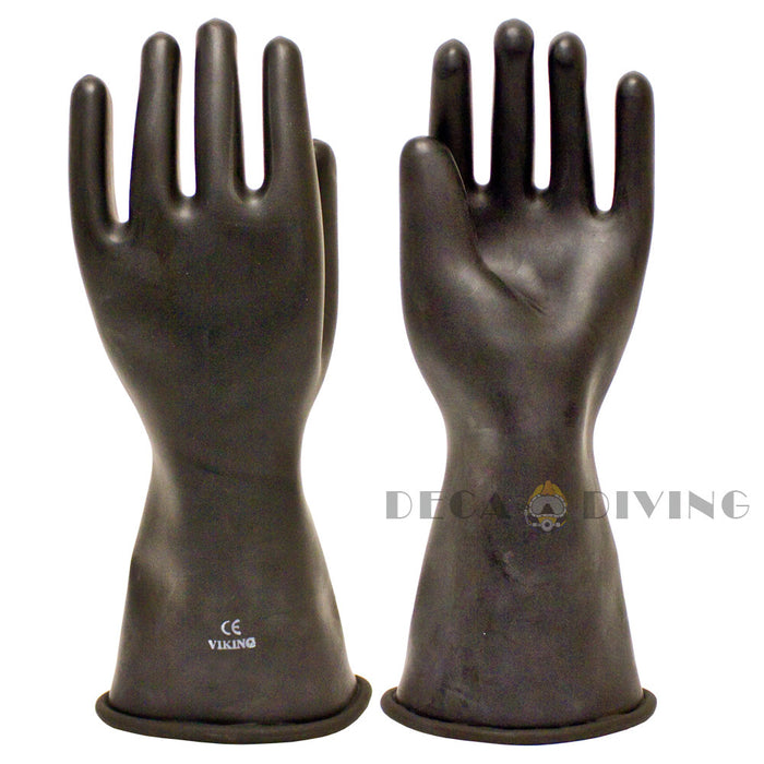 Viking 5 Finger Latex Gloves with Liner - Long Gauntlet for Standard Cuff Ring System