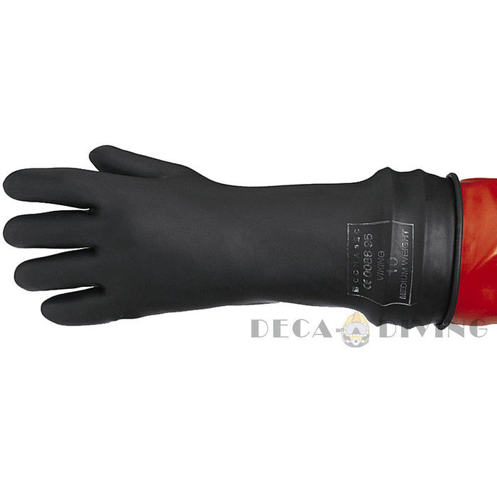 Viking 5 Finger Latex Gloves with Liner - Long Gauntlet for Standard Cuff Ring System