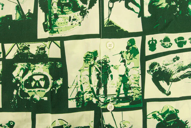 Working Diver Aloha Shirt Green (ASKM-GRN)