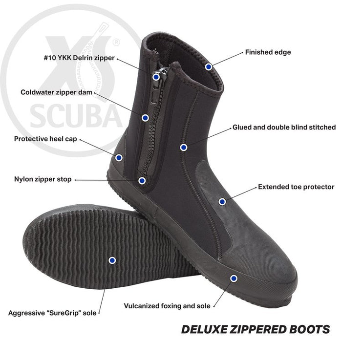 Deluxe Zipper Boot 3mm, 5mm, 6.5mm