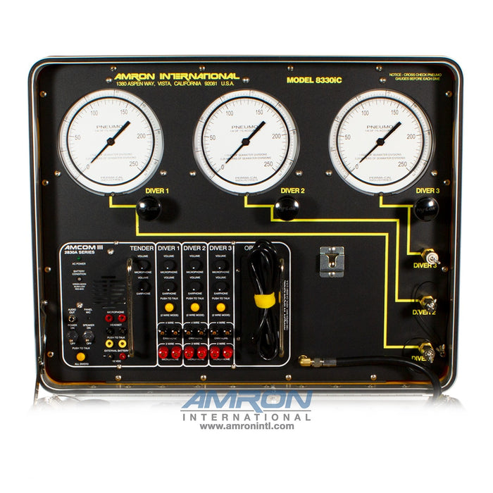 Amron Three-Diver Air Control and Depth Monitoring System with Communicator, IMCA Compliant