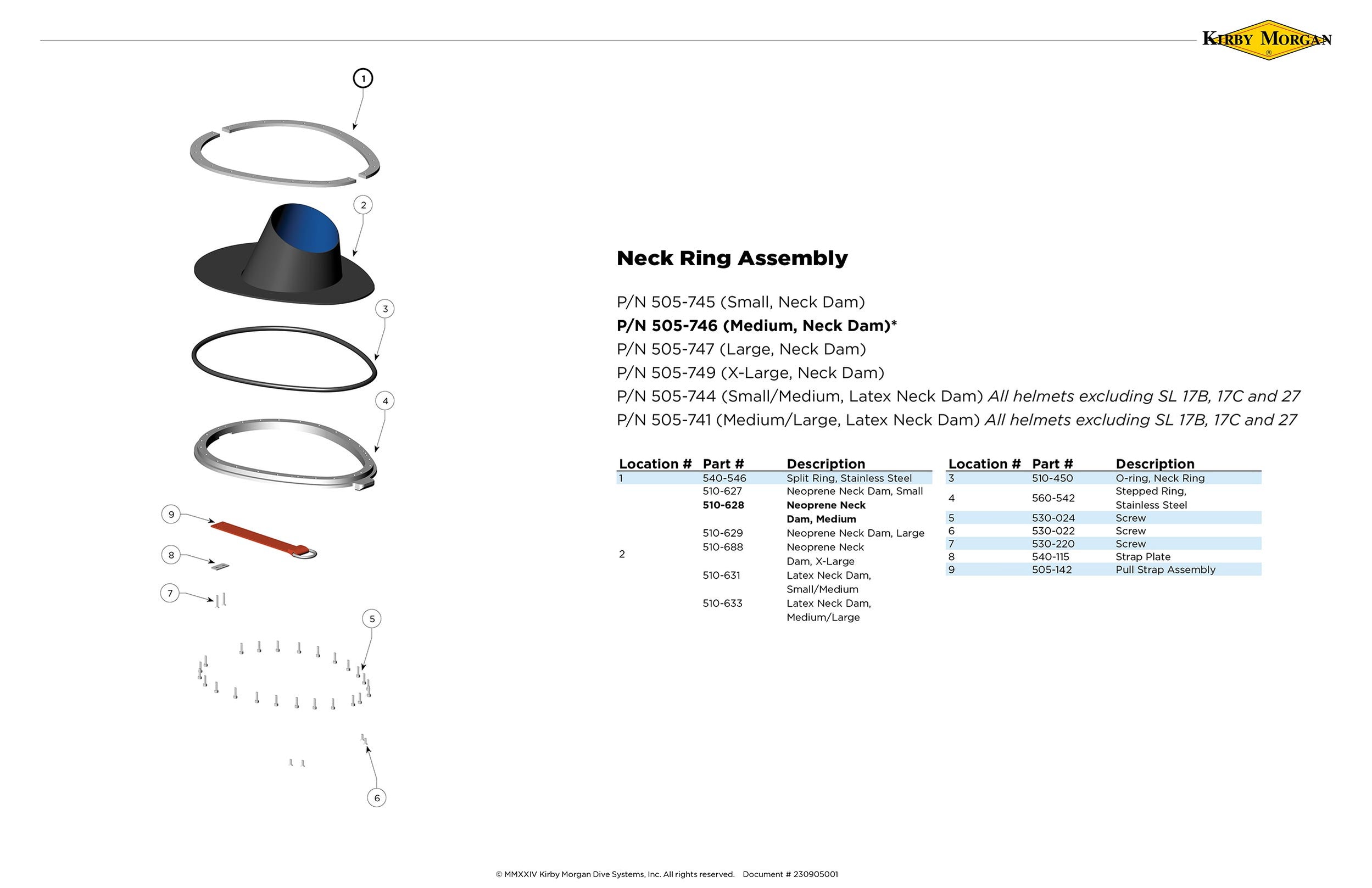 Neck Ring Assemblies BlowApart — DECA Diving