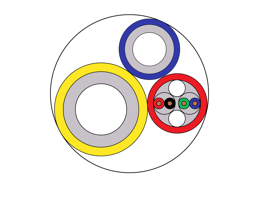 Diveline Twisted Umbilical - 3 part - 300 feet
